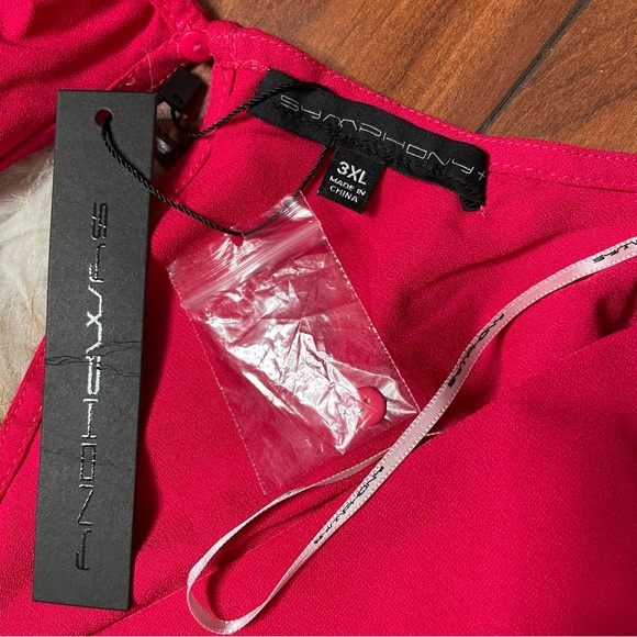 Symphony 3X wide leg surplice jumpsuit - Picture 4 of 6